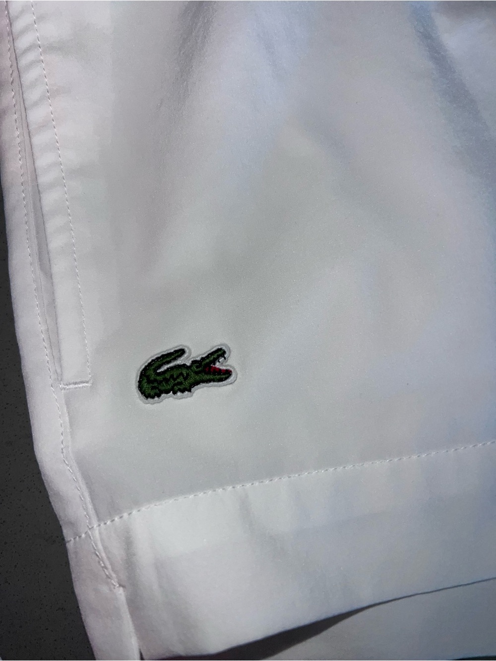 Lacoste Sport White Drawstring Swim Shorts Size 36